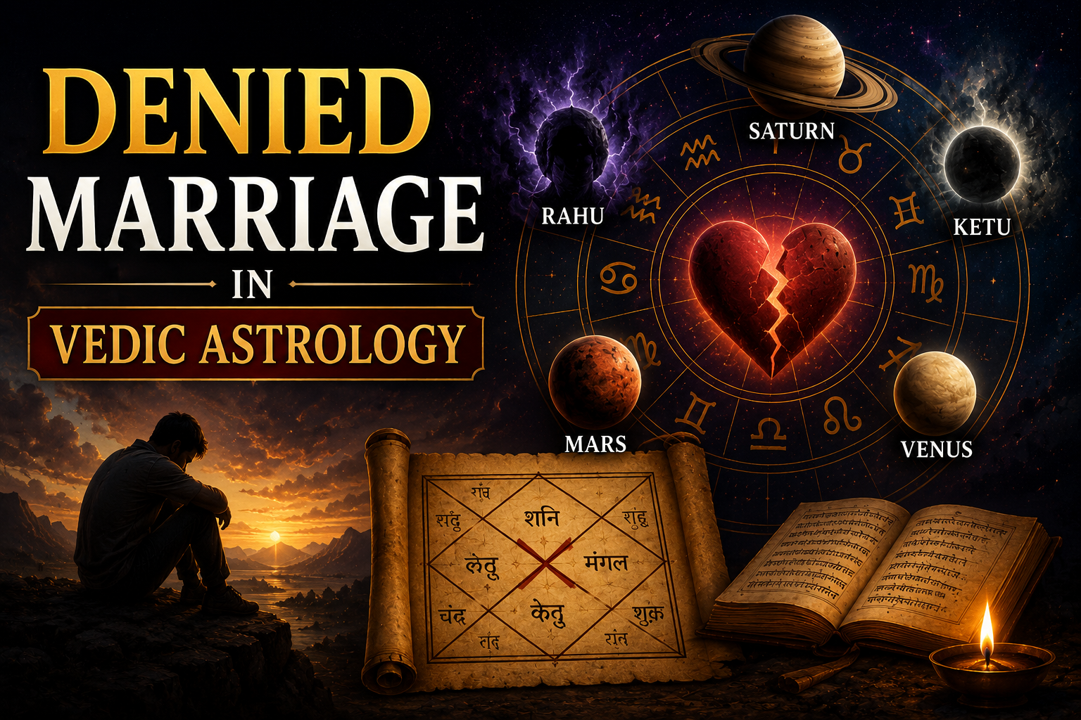 Astrological Combinations for Celibacy and Denied Marriage in Vedic Astrology