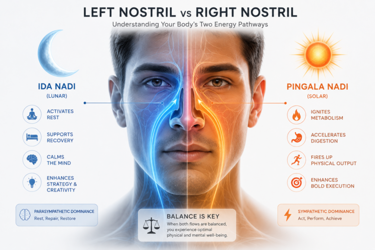 Left Nostril vs Right Nostril : Which One to breathe Through for Success, Health & Calm
